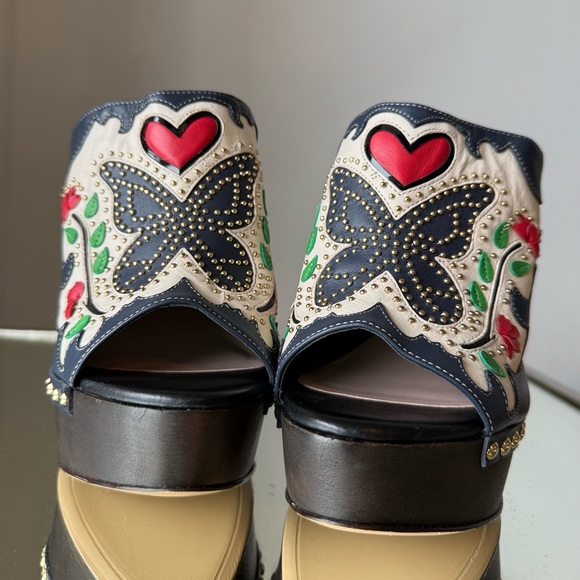 New SOPHIA WEBSTER Shelby Platform Mules $1,554 39 - Picture 11 of 16